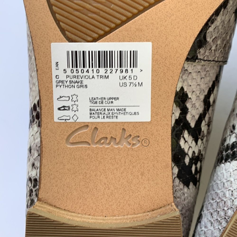 Clarks cushion plus grey snake python Gris oxford… - image 10